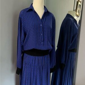 Vintage Guy Laroche 100% silk skirt and blouse.